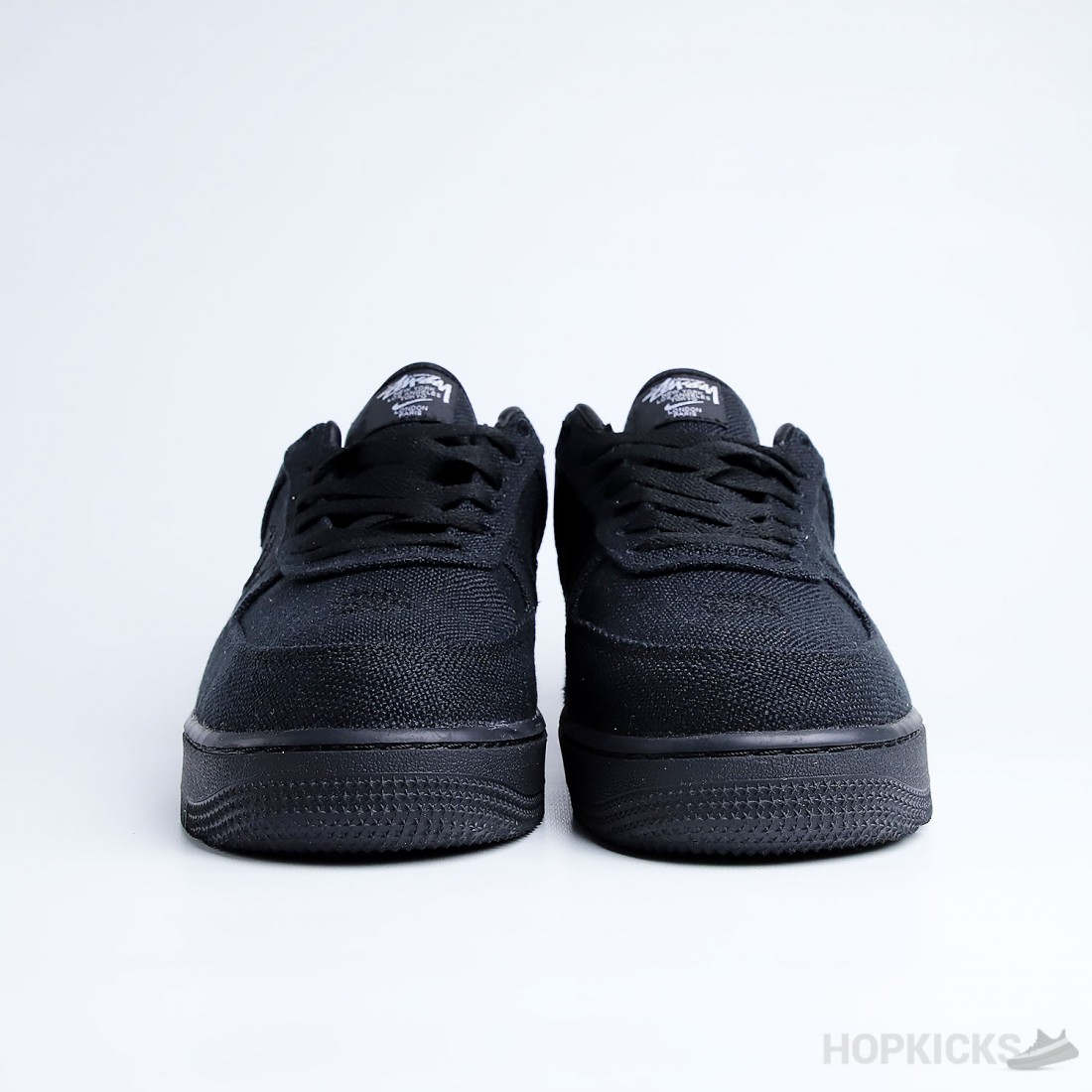 triple black air force 1 stussy